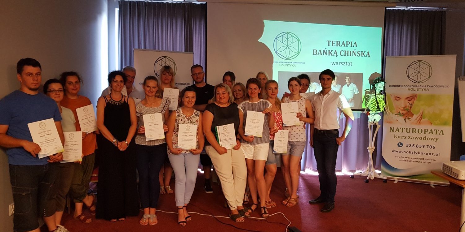 warsztat terapia bańką chińską i świecowanie uszu – rozdanie dyplomów – 2019 rok