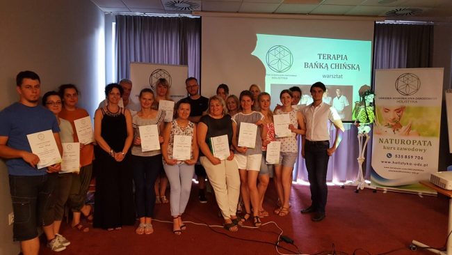 warsztat terapia bańką chińską i świecowanie uszu – rozdanie dyplomów – 2019 rok